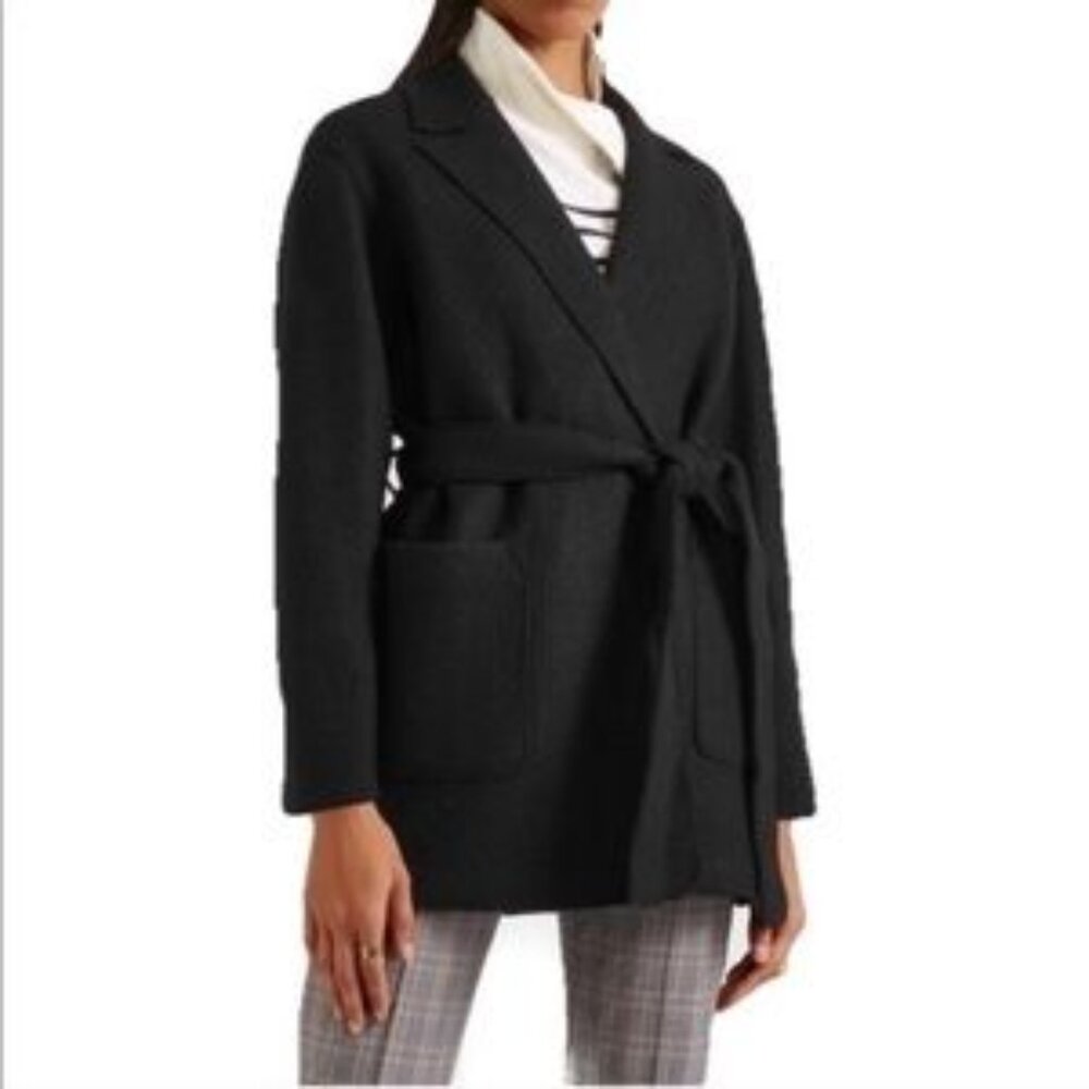 J.Crew Camille short wrap coat in Italian boiled Wool